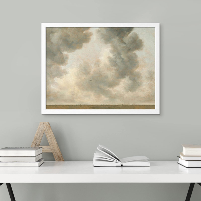 «Sunlight Countryside Field Sky» sur papier, Blanc, H 11 po x l 14 po
