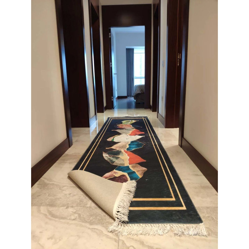 Tapis Masanao avec envers antidérapant, Tapis de couloir 3 pi 11 po x 14 pi 9 po