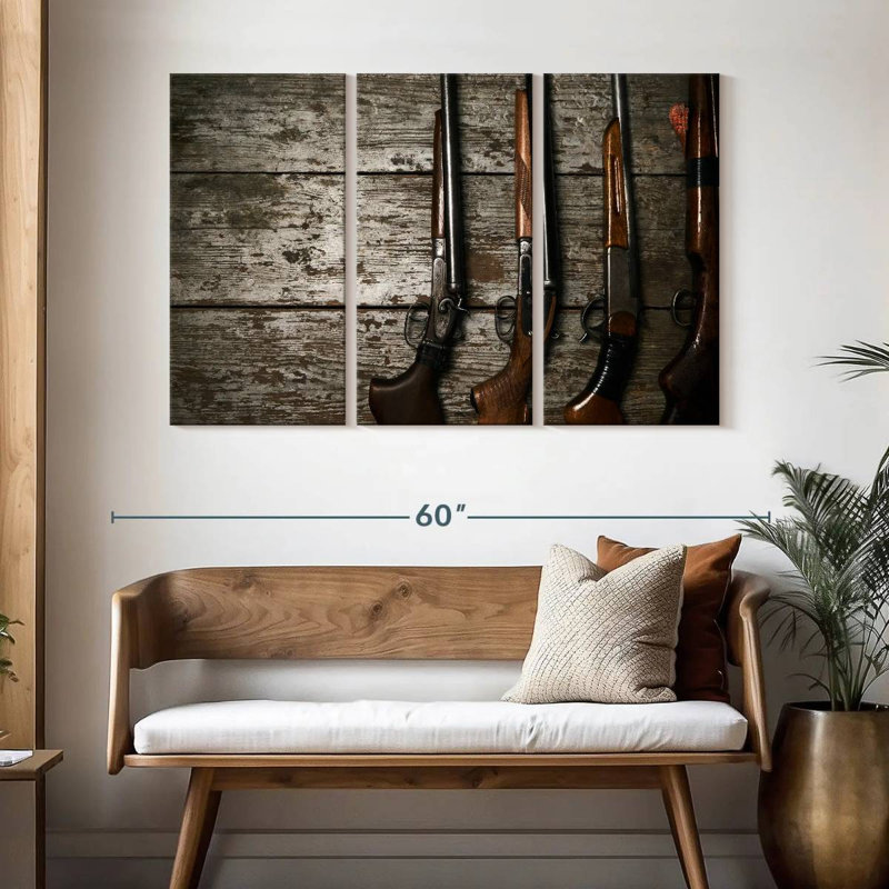 Senne Hunting Guns, 32" H x 50" W