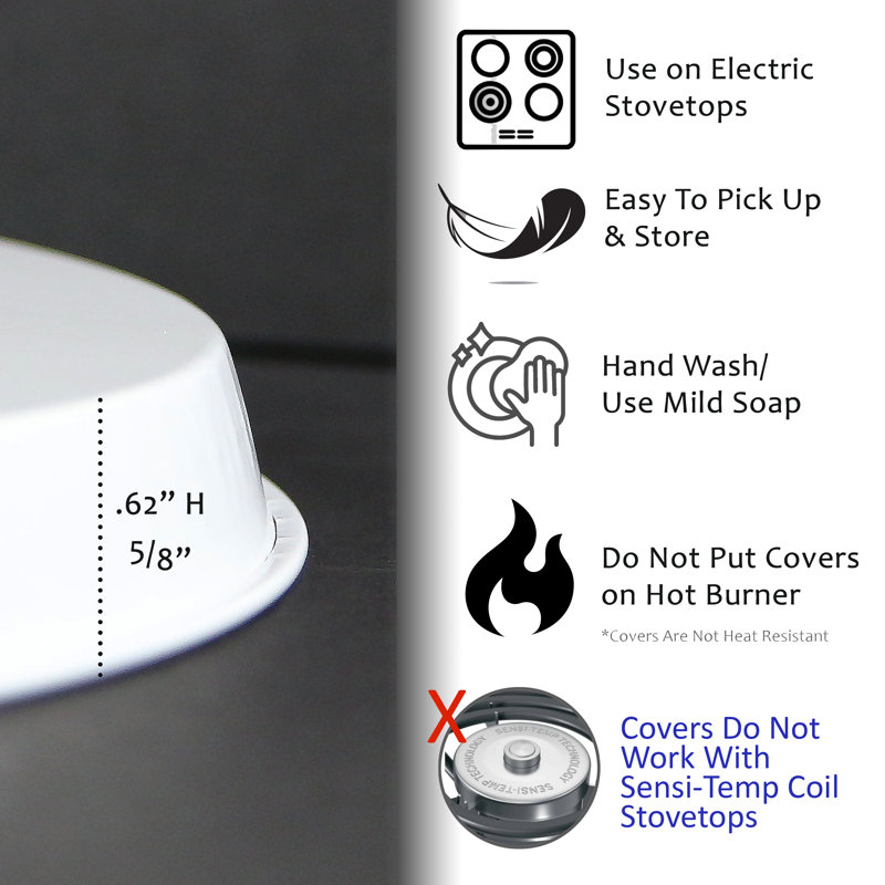 Reston Lloyd Electric Stove Cooktop Burner Covers (Set of 4), A Perfect Day