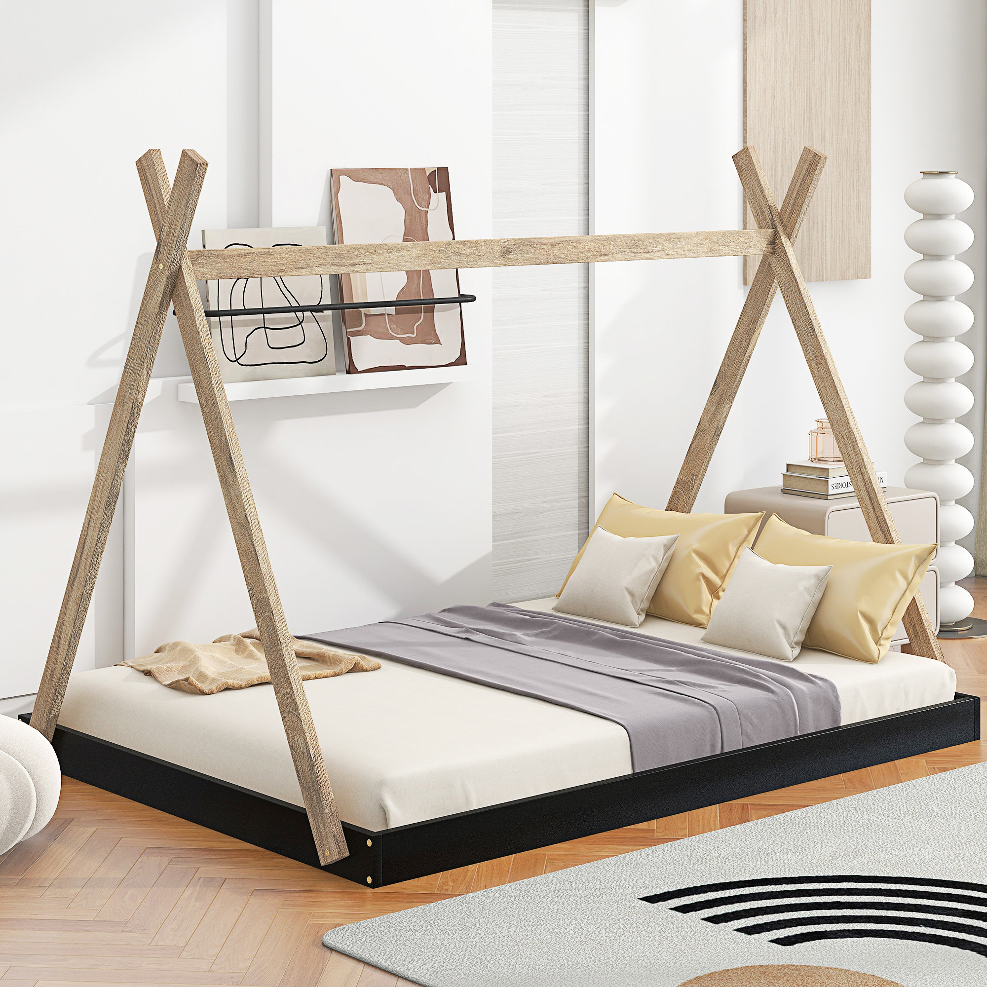 Ajahn Solid Wood Canopy Bed