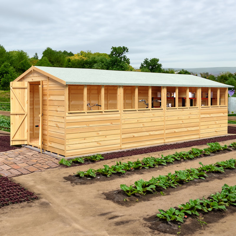 10 ft. W x 20 ft. D Garden Value Overlap Shed, No