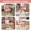 Fauteuil de coiffeuse à oreilles avec oreiller Bow, pieds en métal doré-129944535