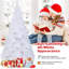7 pi-PVC-Artificiel-Arbre de Noël-W-Stand-Fêtes-Saison-Intérieur-Extérieur-Blanc