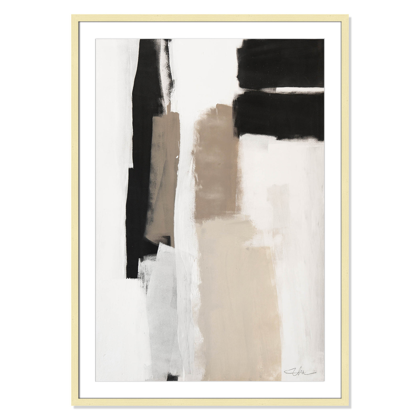 Giverny Earth Scapes II by  Print, Gold Single Picture Frame, Yes, 41.5" H x 29.5" W x 1.25" D