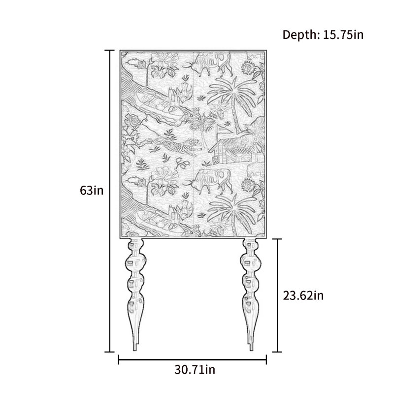Armoire moderne à double porte minimaliste, Noir / gris foncé