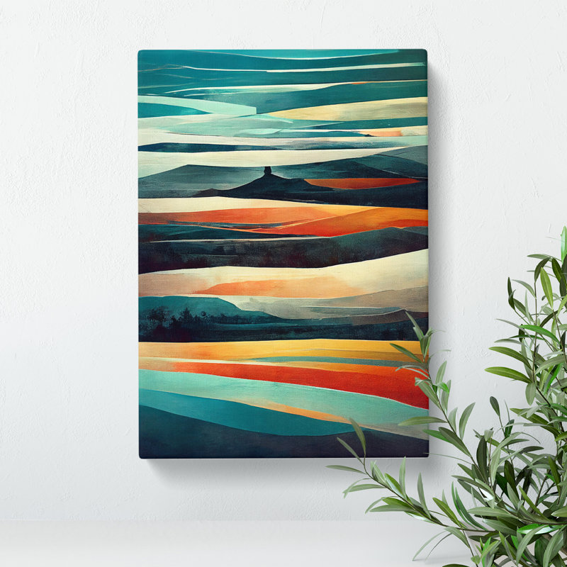 Meadow Landscape Abstract No.1 - Wrapped Canvas Print, 50cm H x 35cm W x 3cm D