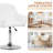 Akron Vanity Accent Chair, Modern Desk Chairs Adjustment Height Swivel Chair Upholstered Metal Base Bar Stool For Makeup Living Room Bedroom,Dining Room-1658583297