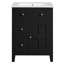 Meuble-lavabo moderne 24 po avec lavabo en céramique, meuble-lavabo pour salle de bain à 2 tiroirs-121709062
