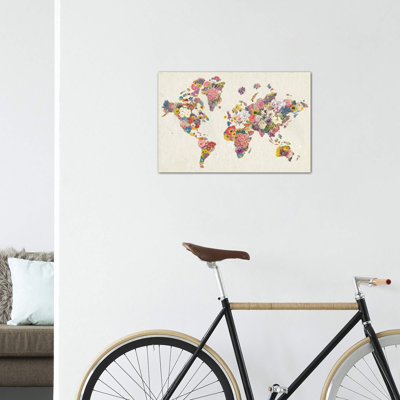 «Botanical Floral Map Light» par Wild Apple Portfolio - impression d'art graphique