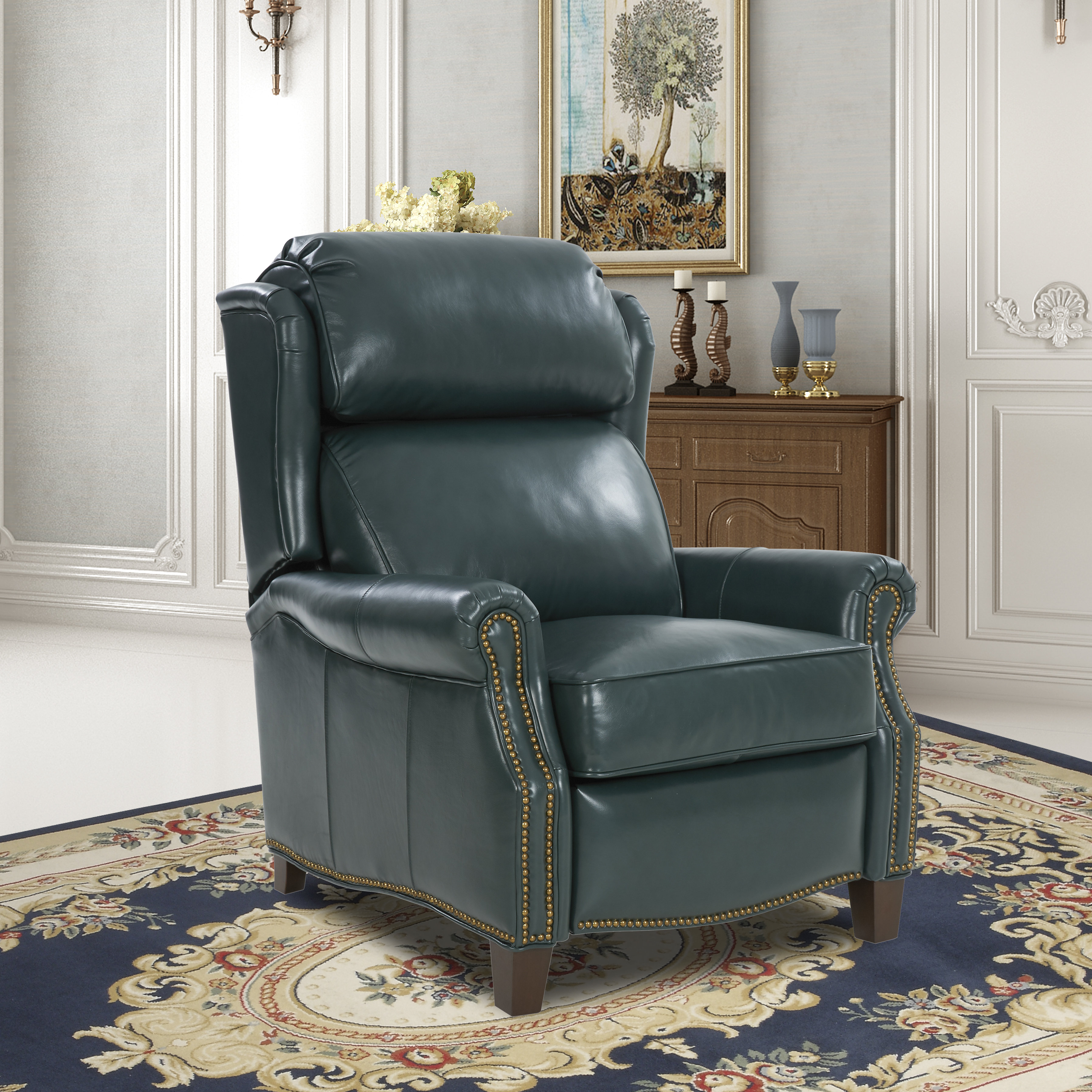 Leather recliners deals wayfair