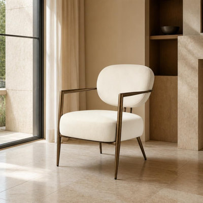 Chaise d'appoint de style Mid-Century moderne, fauteuil d'appoint rembourré en tissu doux, fauteuil de salon confortable, chambre à coucher, coin lecture, chaise d'invité de loisirs simple avec construction robuste, rembourrage moelleux