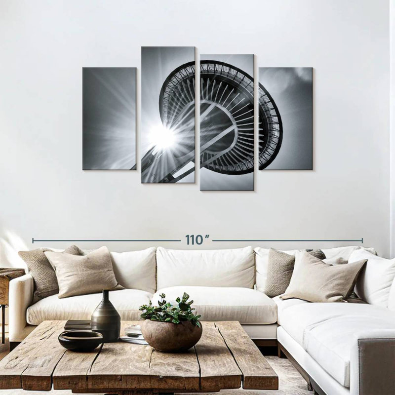 Lilie Space Needle Sunburst, H 48 po x l 75 po
