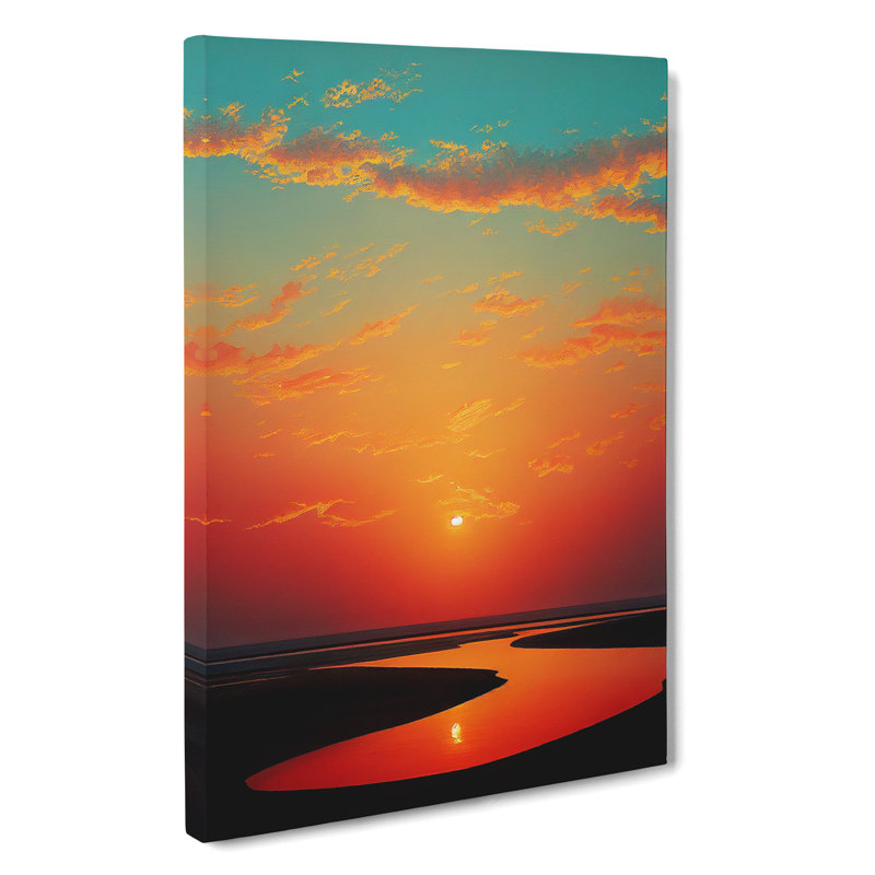 XC1022-3901X Sensational Sunset - Wrapped Canvas Print, 50cm H x 35cm W x 3cm D