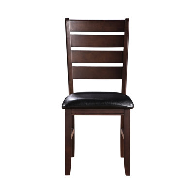 Ensemble de 2 chaises d'appoint en cuir synthétique et finition cerisier Urbana