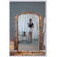 Miroir arqué pleine longueur 66 po x 36 po, cadre doré élégant pour le salon et la chambre à coucher
