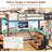 Loft Bed With L-shaped Desk And 8 Storage Drawers-417310874