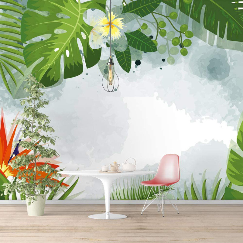 Murale feuilles Monstera, L 66 po x l 96 po