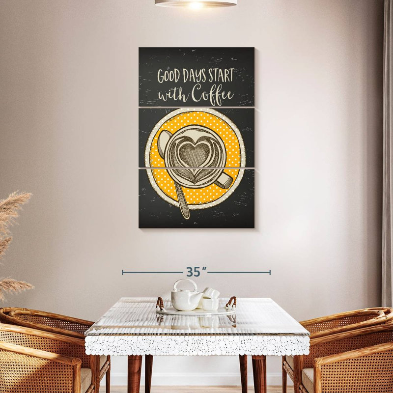 Yarlin Good Days Start With Coffee, H 32 po x l 20 po