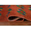 Tapis orange en laine noué à la main de conception unique de style années 1950 8 pi 9 po x 11 pi 2 po Savita