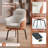17.7"H Modern Two-Tone Upholstered Swivel Dining Armchair-543018626