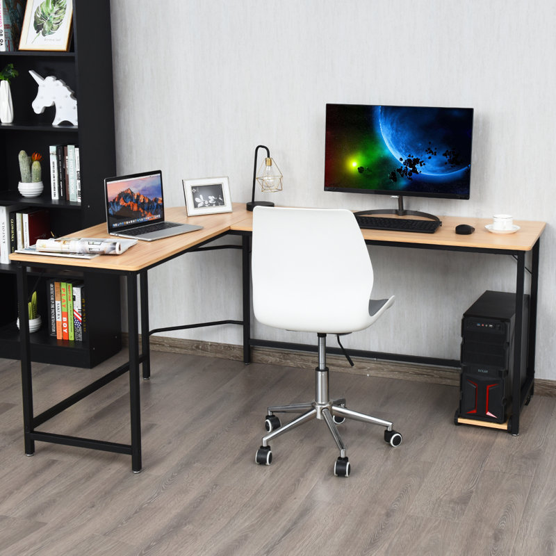 Petrus 168Cm W L-Shaped Writing Desk, Nature