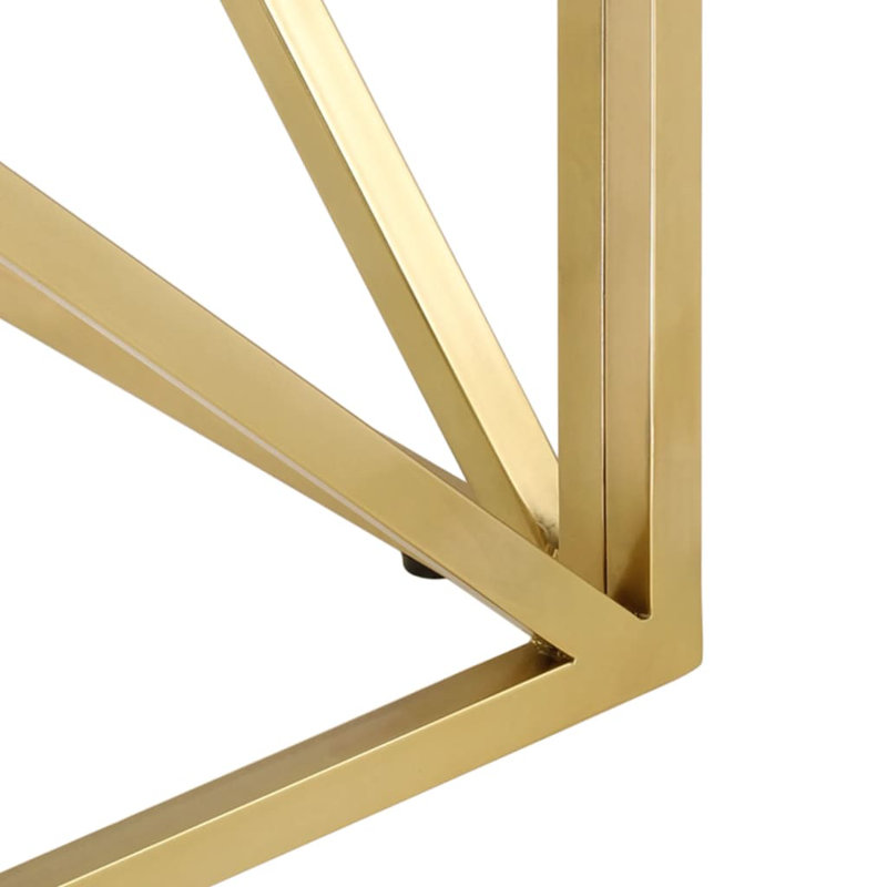 Aviva Four Leg Coffee Table, Black, Gold