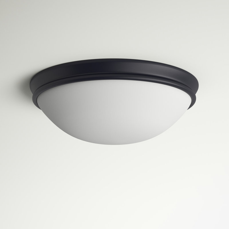 Plafonnier encastré 2 lumières 12,5 po BRUSS, Noir mat