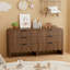 Commode 6 tiroirs avec panneau ondulé cannelé