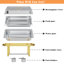 Buffet à vaisselle en acier inoxydable 8QT 304 (paquet de 4)