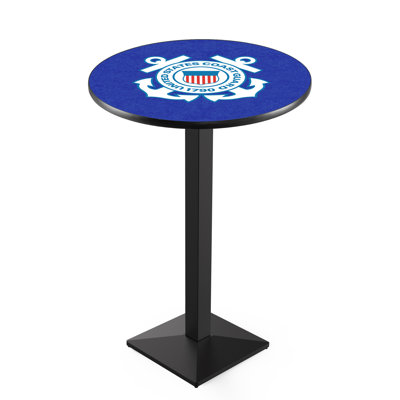 Military Round Metal Base Dining Table