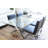 Beverly Glass Top Metal Base Dining Table