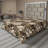 Ambesonne Vintage Flat Sheet Abstract Nostalgic Peony Pale Brown and Dark Cocoa-109171514