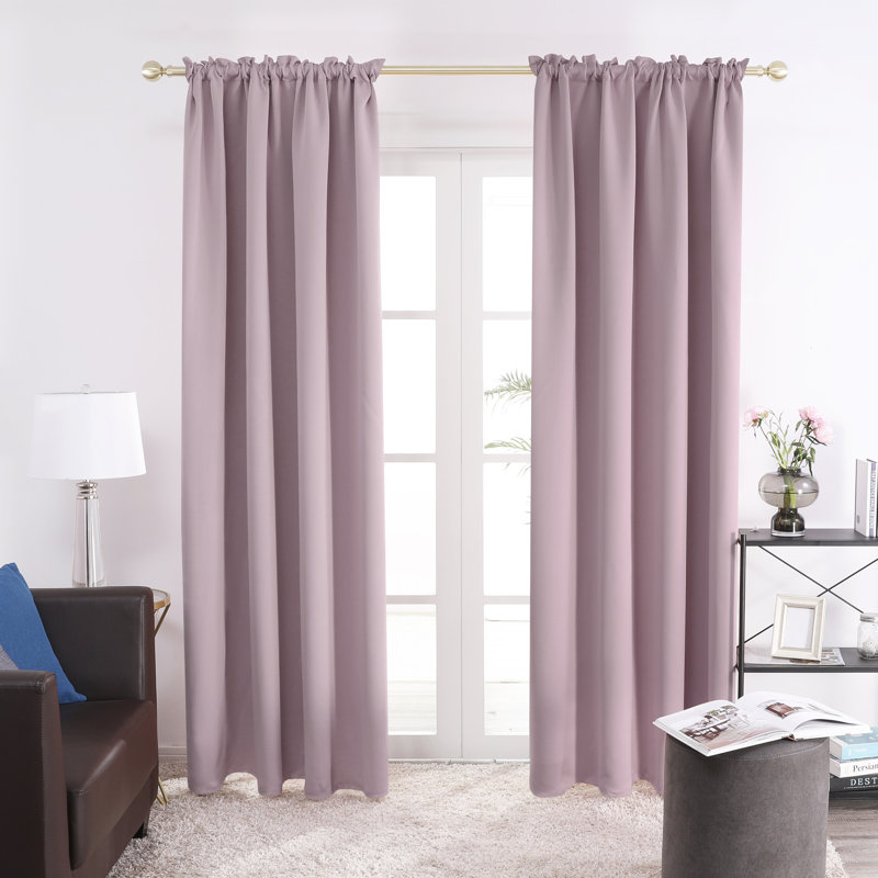 Harlowe Room Darkening Curtain Pair, Lavender, 38" W x 84" L