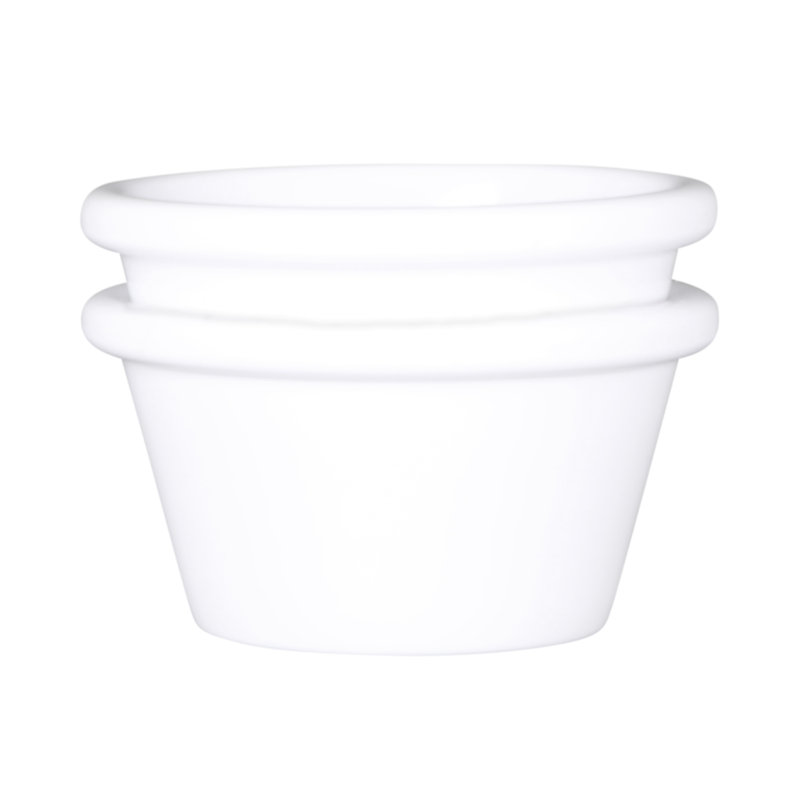 Elite Global Solutions Melamine Condiment Server, White, 1.63" H x 3" W x 3" D