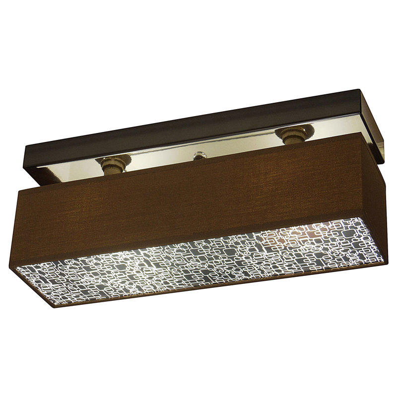 Sevinc Flush Mount, Gunmetal, Cappuccino clear