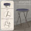 Tabourets de bar pliants Adenike - tabouret robuste de 18 pouces - capacité de 225 lb et sièges rembourrés-1618119080-1618119087
