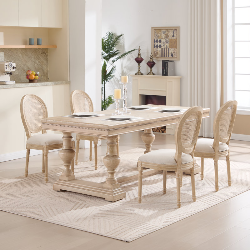 Ensemble de 2 chaises rembourrées French Country