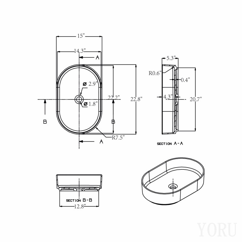 Solid Surface Basin