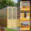 Serre en bois l 6 pi x P 12 pi avec panneaux en polycarbonate