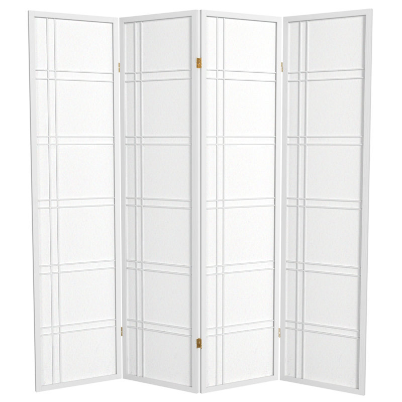 Cloison en papier de riz pliable Keitez, Blanc, 4