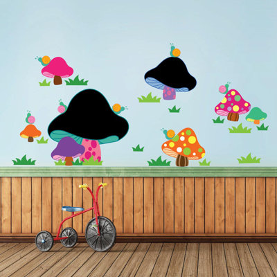 Décalcomanie murale tableau noir champignon Goulds