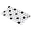 Metro 1" Hex Glossy White with Black Dot 10-1/4" x 11-7/8" Porcelain Mosaic Tile