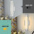 2-Pack Modern Chrome Cylinder Wall Sconces, Dimmable LED Wall Lights With Textured Glass Shade