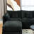 Deborah Chenille Sectional Sofa with Movable Ottomans & Cup Holders