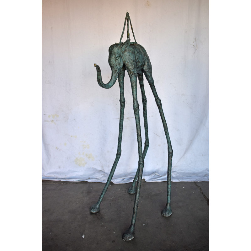 Statue de bronze éléphant Angina, Vert