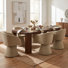 Ensemble de table de salle à manger Swainswick pour 6 personnes avec chaises pivotantes à 180 °