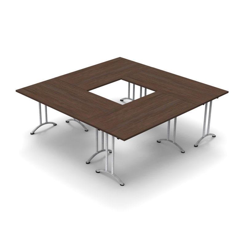Tables de réunion pour 8 personnes complètes, Marron foncé