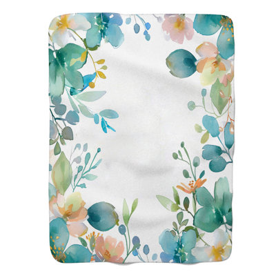 Pastel Flower Designs - 1 pièce Sherpa Premium