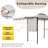 11Ft. W x 5 Ft. D Soft Top Grill Gazebo with a Side Collapsible Awning-96225501